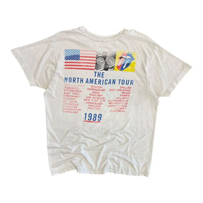 Vintage 1989 Rolling Stones North America Tour Flag T Shirt
