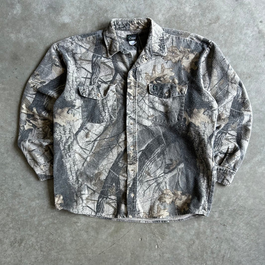 Vintage Codet Faded Woodland Camo Button Up Jacket