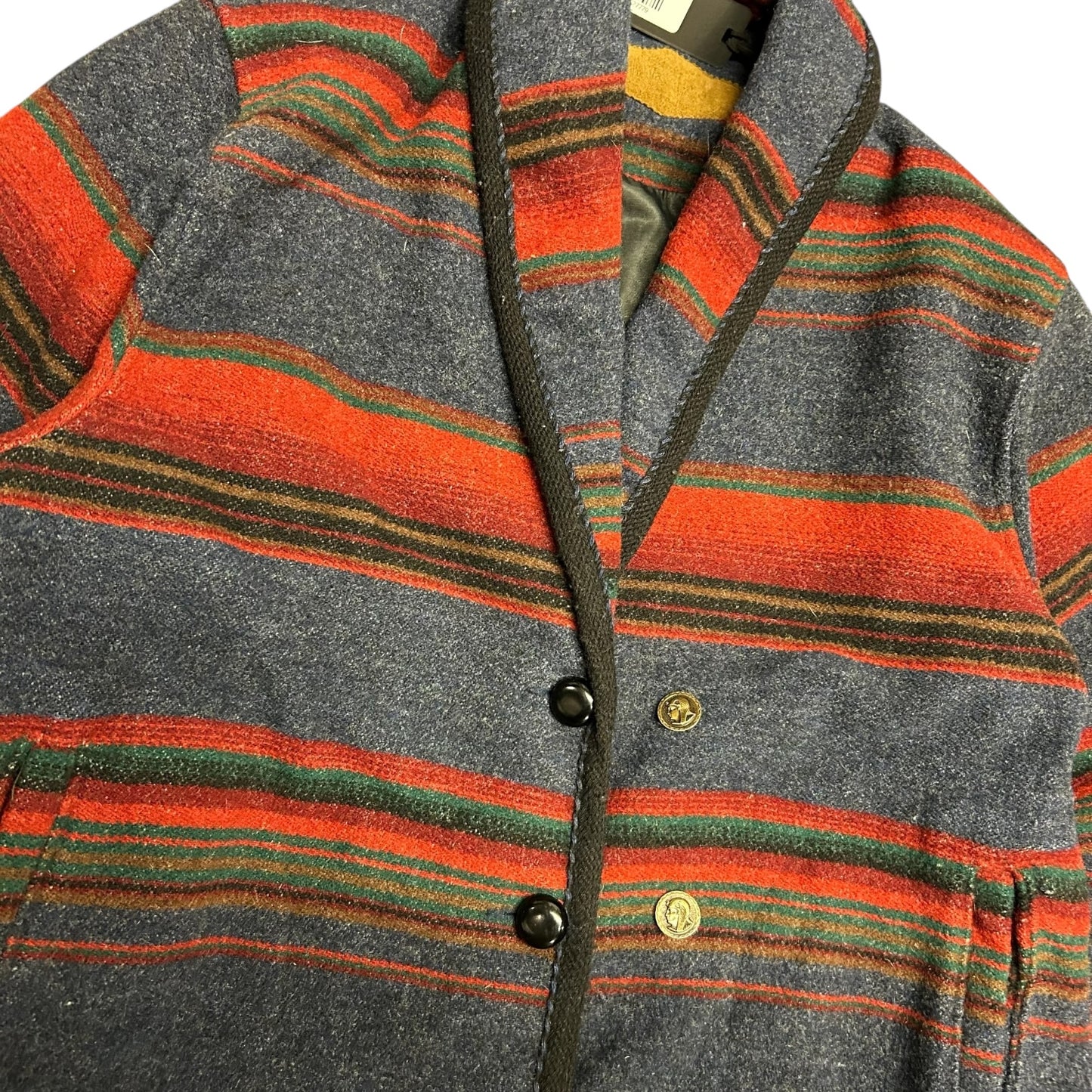 Vintage Woolrich Striped Button Up Coat
