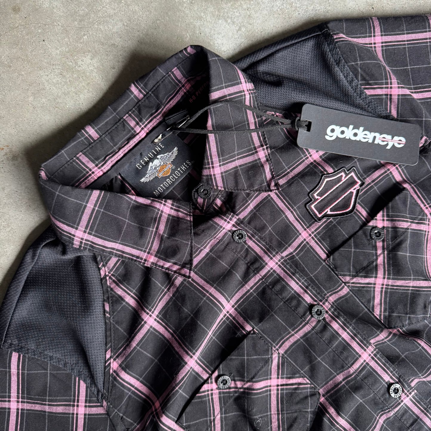 Women’s Harley Davidson Pink Checkered Flannel
