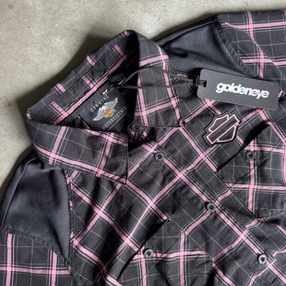 Women’s Harley Davidson Pink Checkered Flannel