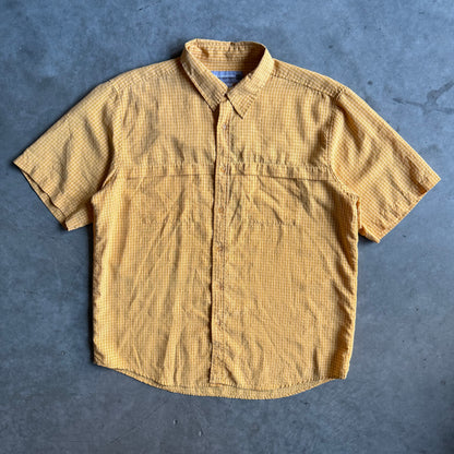 Y2K Billabong Yellow Plaid Button Up Shirt