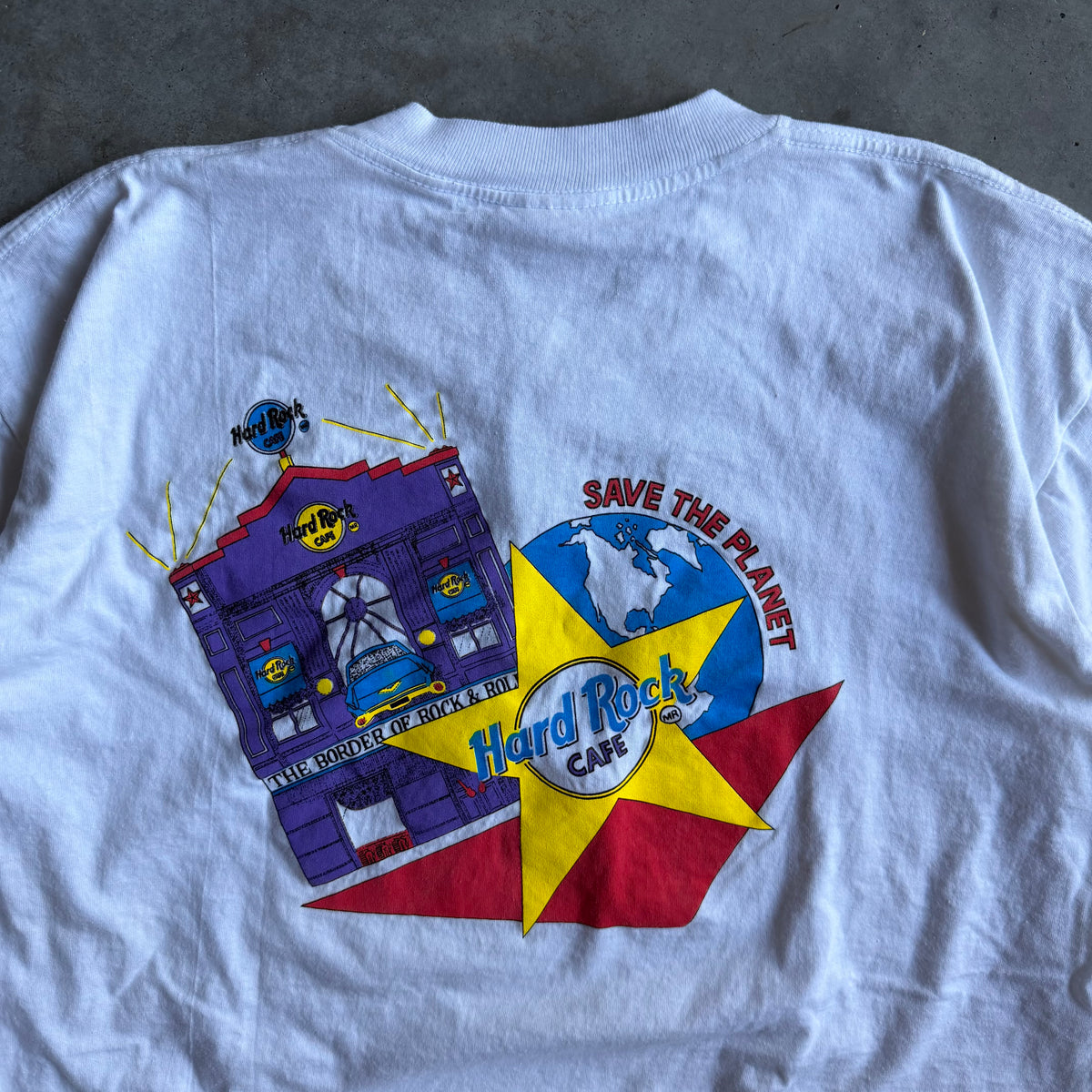 Y2K Hard Rock Cafe Tijuana Color Block Building Tee