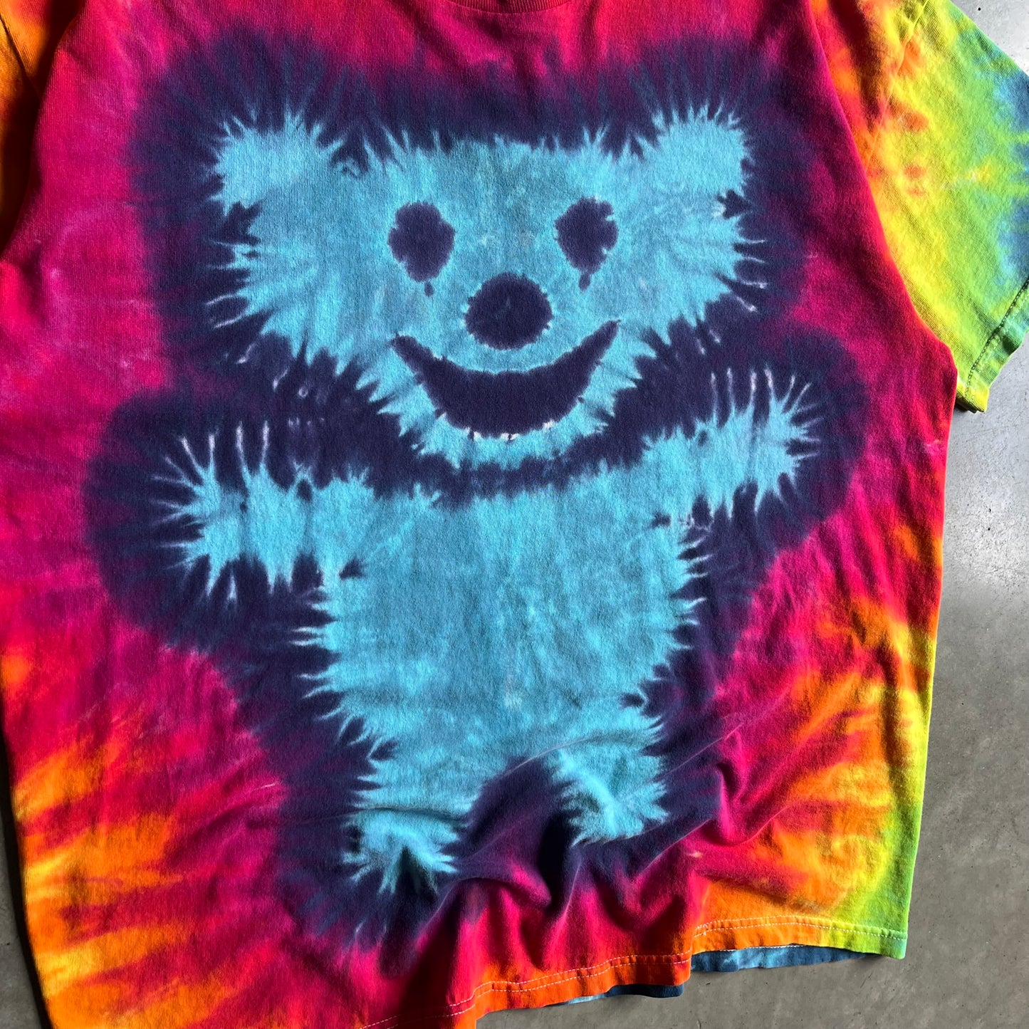 Vintage Grateful Dead Tie Dye Bear Steal Your Face T Shirt