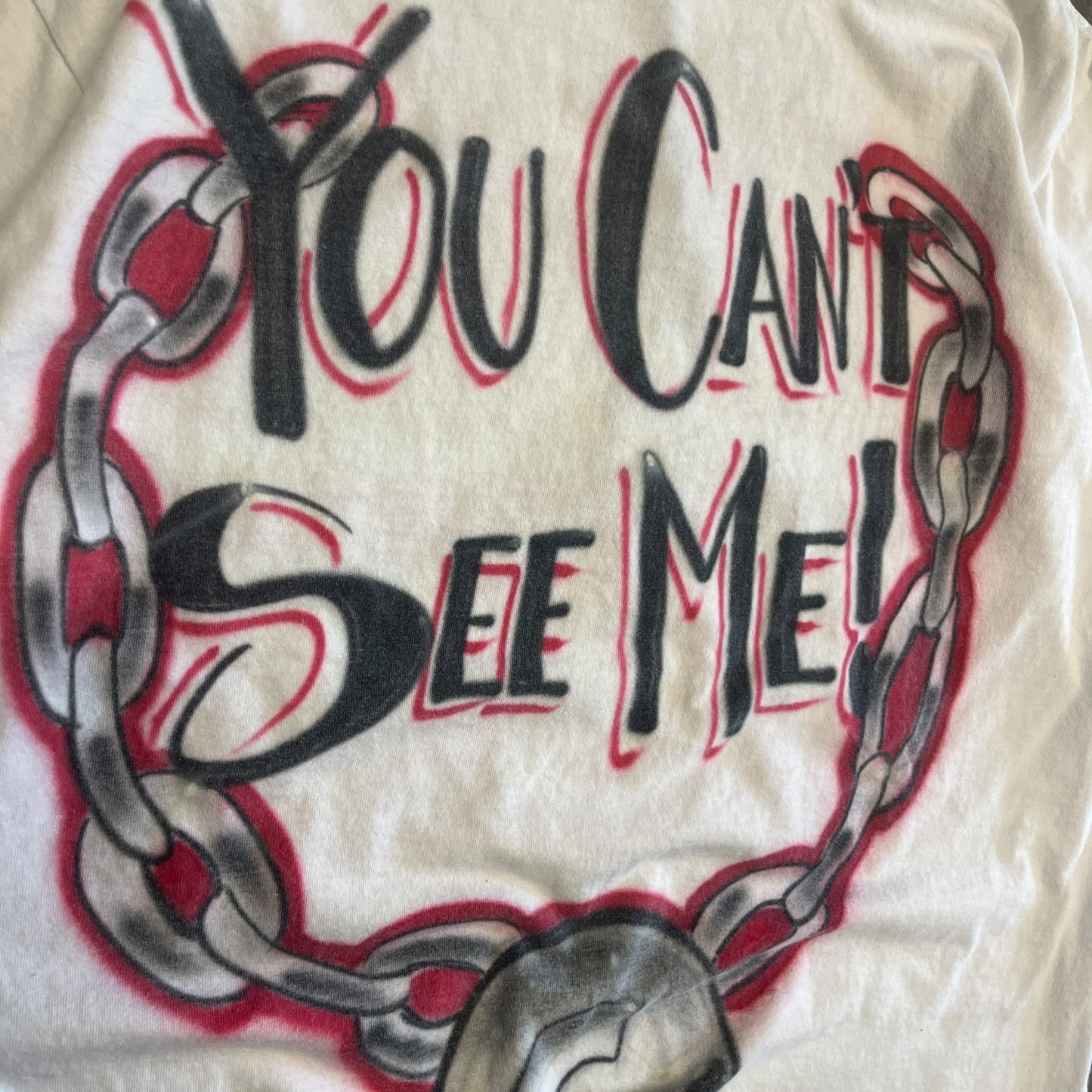 Y2K Autographed John Cena RAW Airbrush Tee