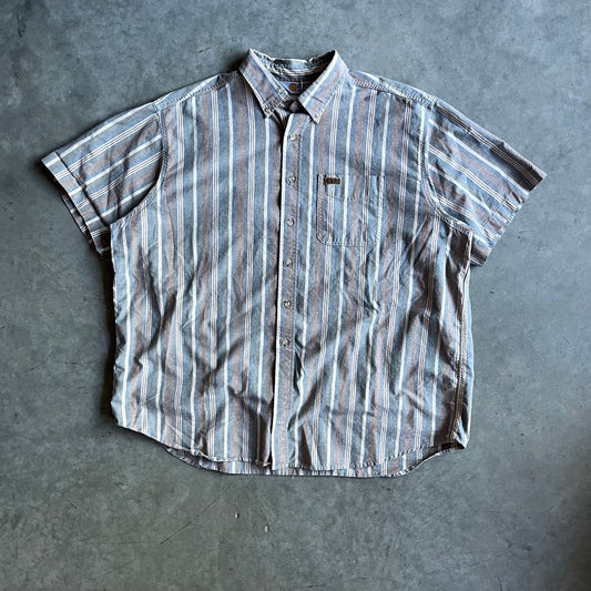 Carhartt Brown Striped Button Up Shirt