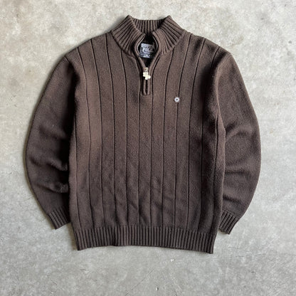 Vintage Southpole Chocolate Knit Quarter Zip