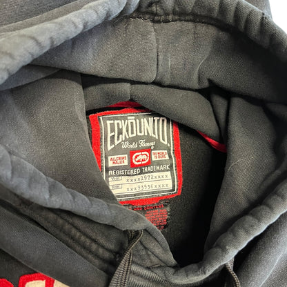 Y2K Ecko Unlimited Embroidered Black Hoodie
