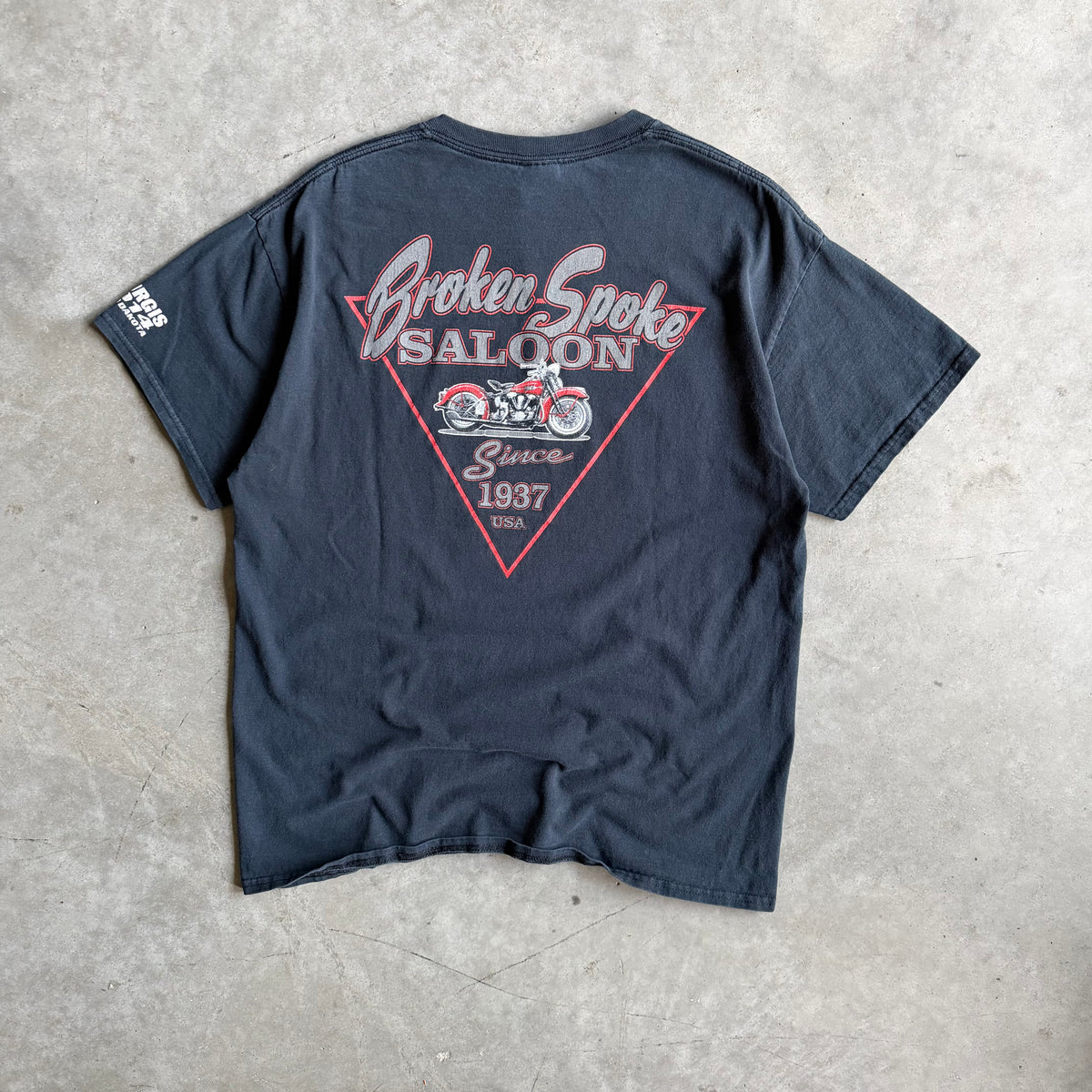 Vintage Broken Spoke Saloon Red Bike Tee