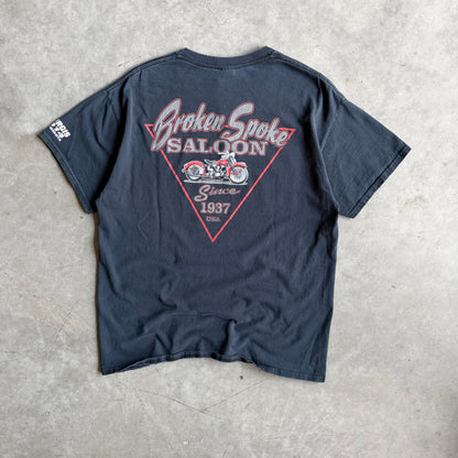 Vintage Broken Spoke Saloon Red Bike Tee