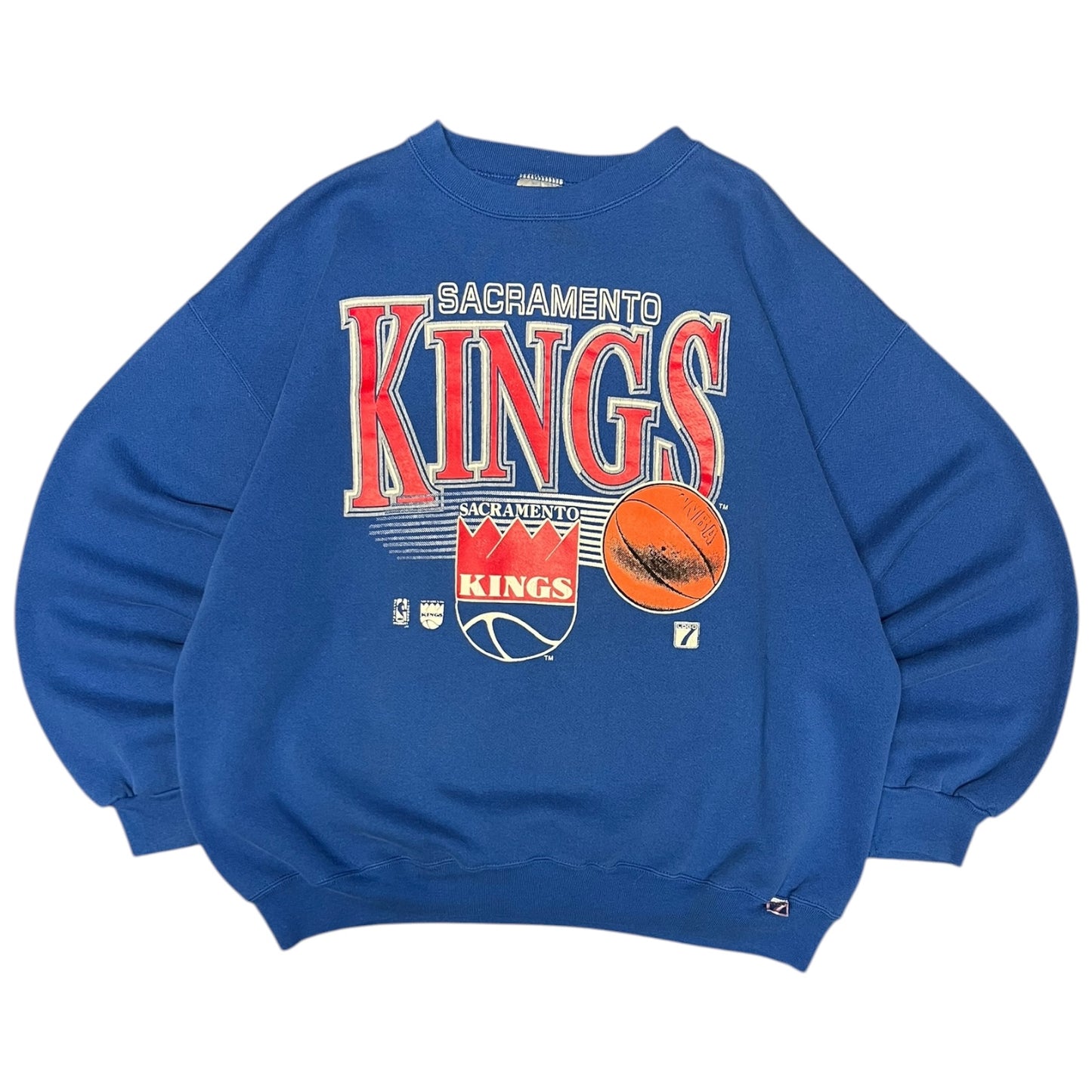 Vintage NBA Sacramento Kings Old Logo Blue Sweatshirt