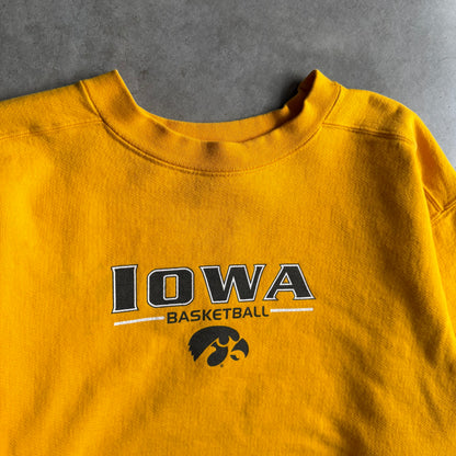 Vintage Iowa Basketball Spell-Out Gold Sweatshirt