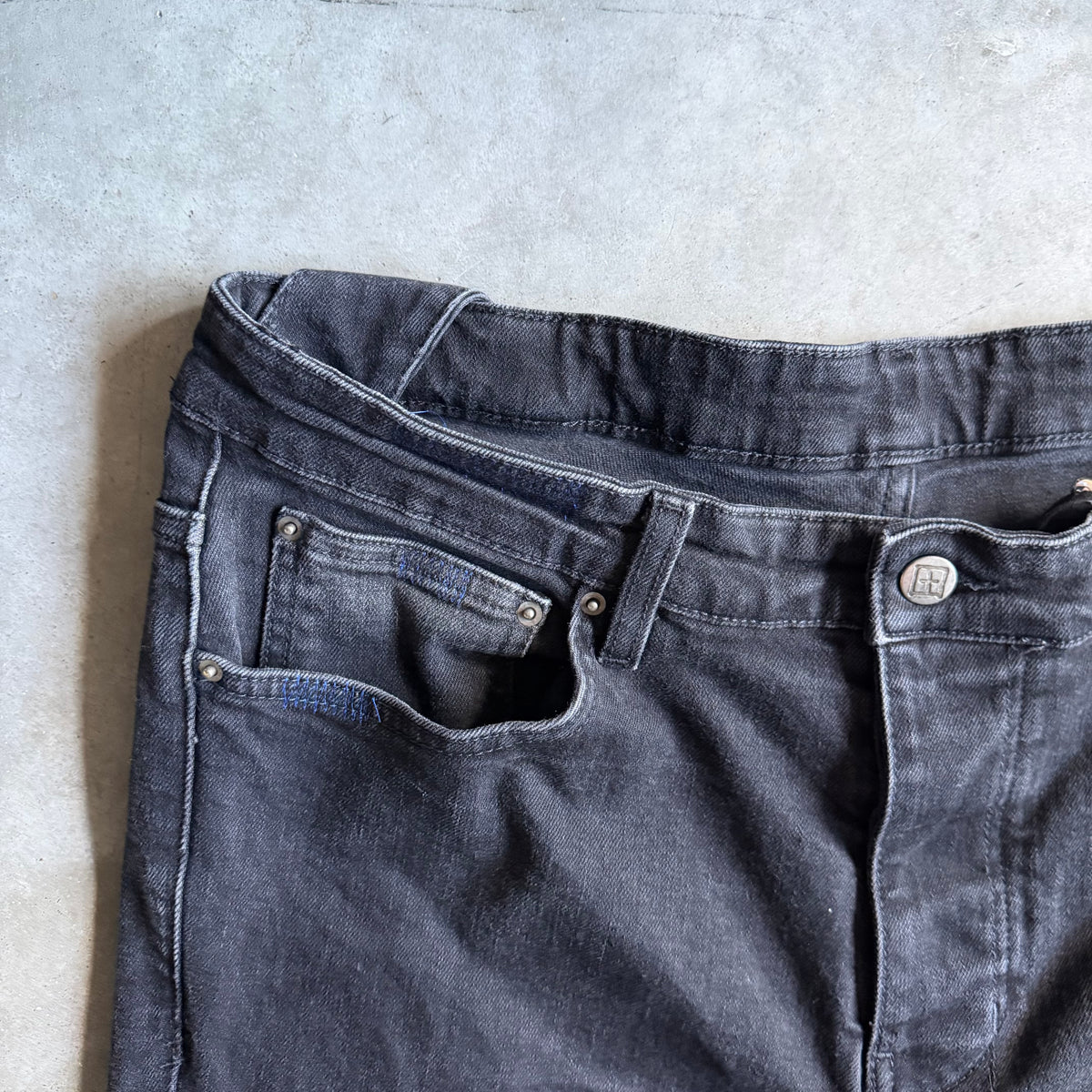 Ksubi Distressed Knee Black Slim Fit Jeans