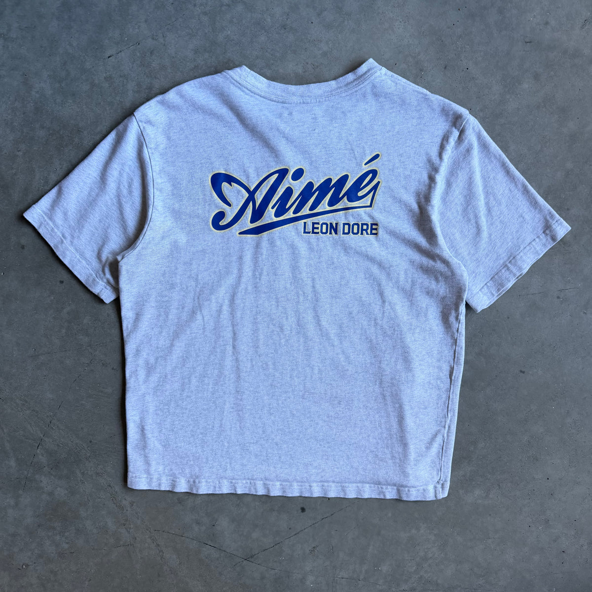 Aimé Leon Dore Script Logo Gray Tee
