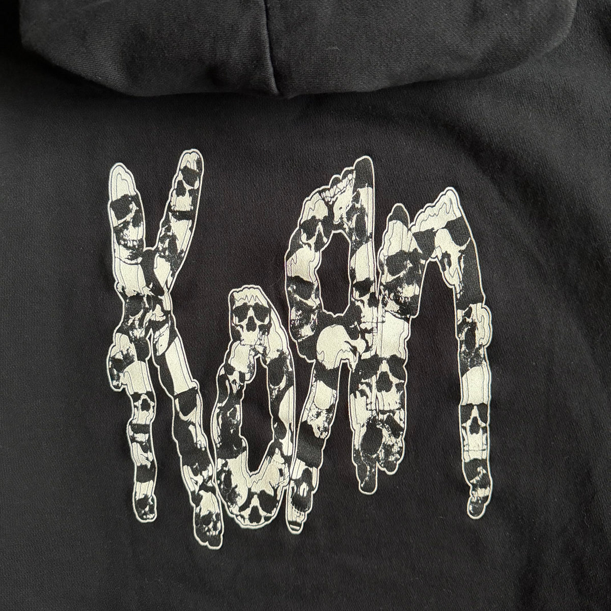 Vintage 2001 Giant Korn Glow In The Dark Skull Logo Hoodie