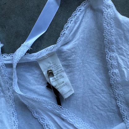 Women’s Vintage White Cotton Lace Cami