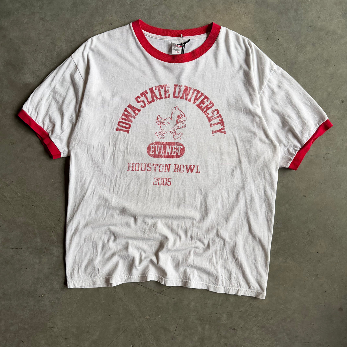Y2K Iowa State Cyclones Houston Bowl 2005 Ringer T Shirt