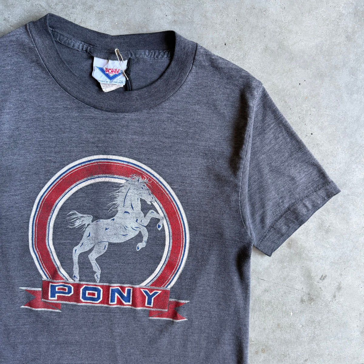 Vintage Pony (Product Of New York) Centered Logo Tee