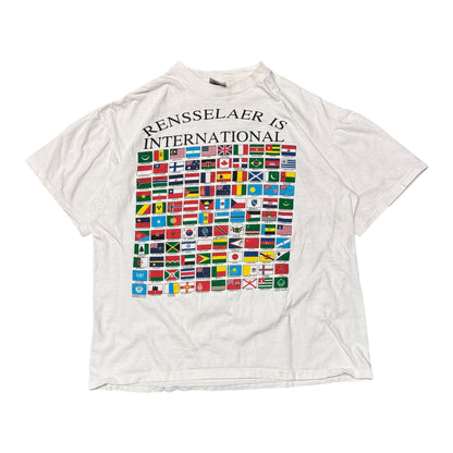 Vintage “Rensselaer Is International” Flags Tee