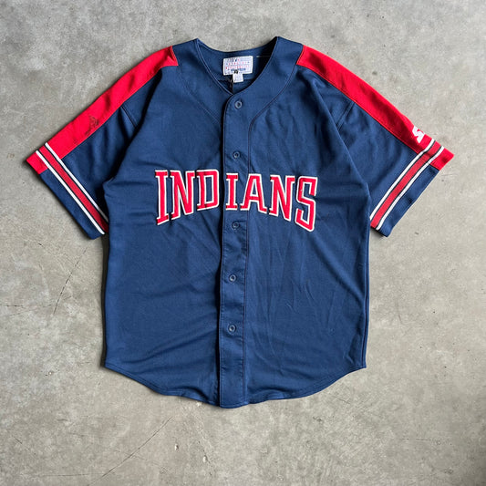 Vintage Starter Cleveland Indians Stitched Baseball Jersey