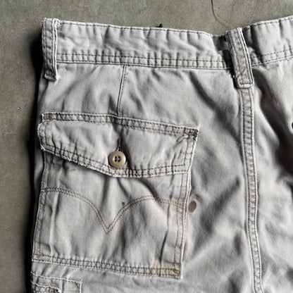 Y2K Levi’s Grey Distressed Utility Cargo Shorts