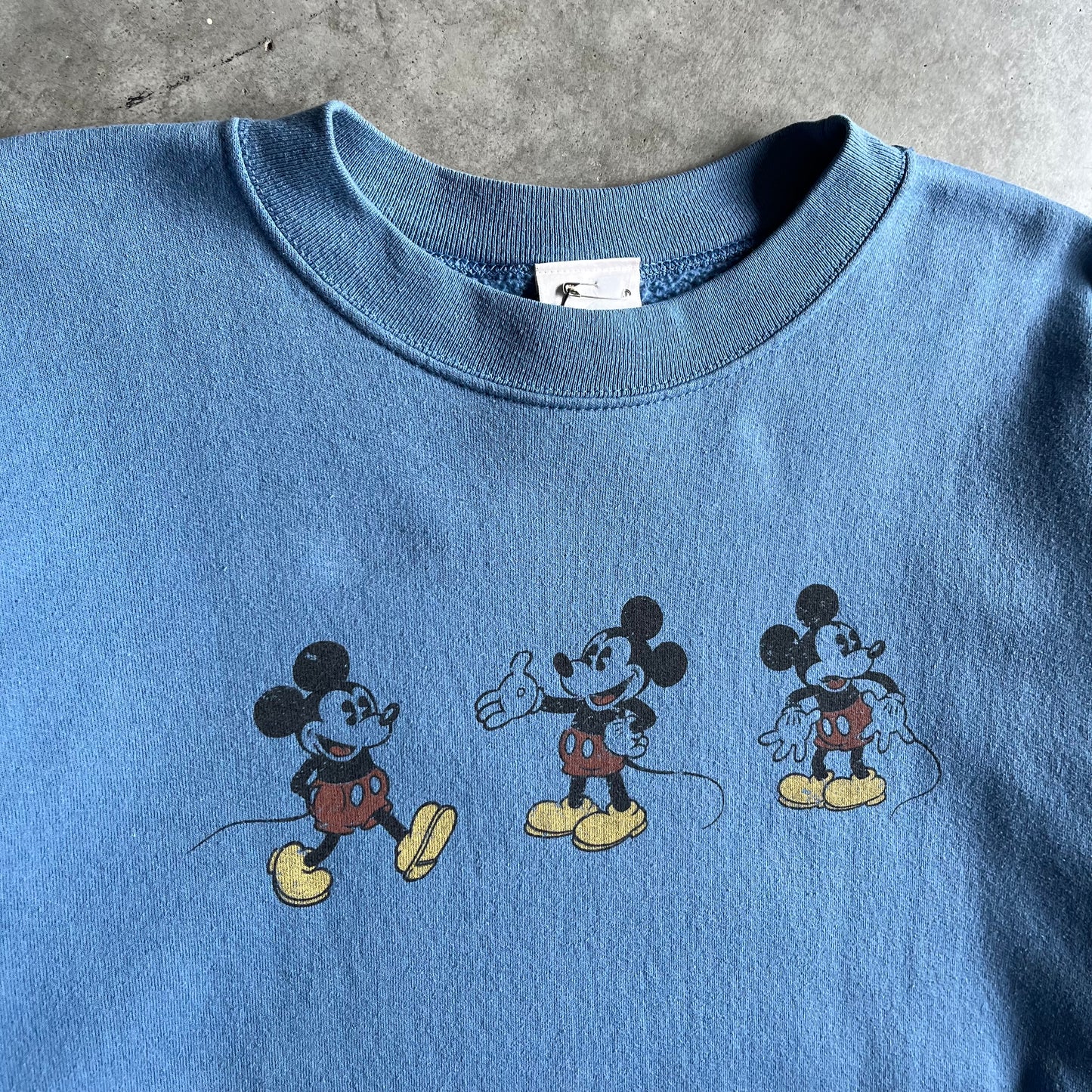 Vintage Mickey Mouse Blue Crew Neck