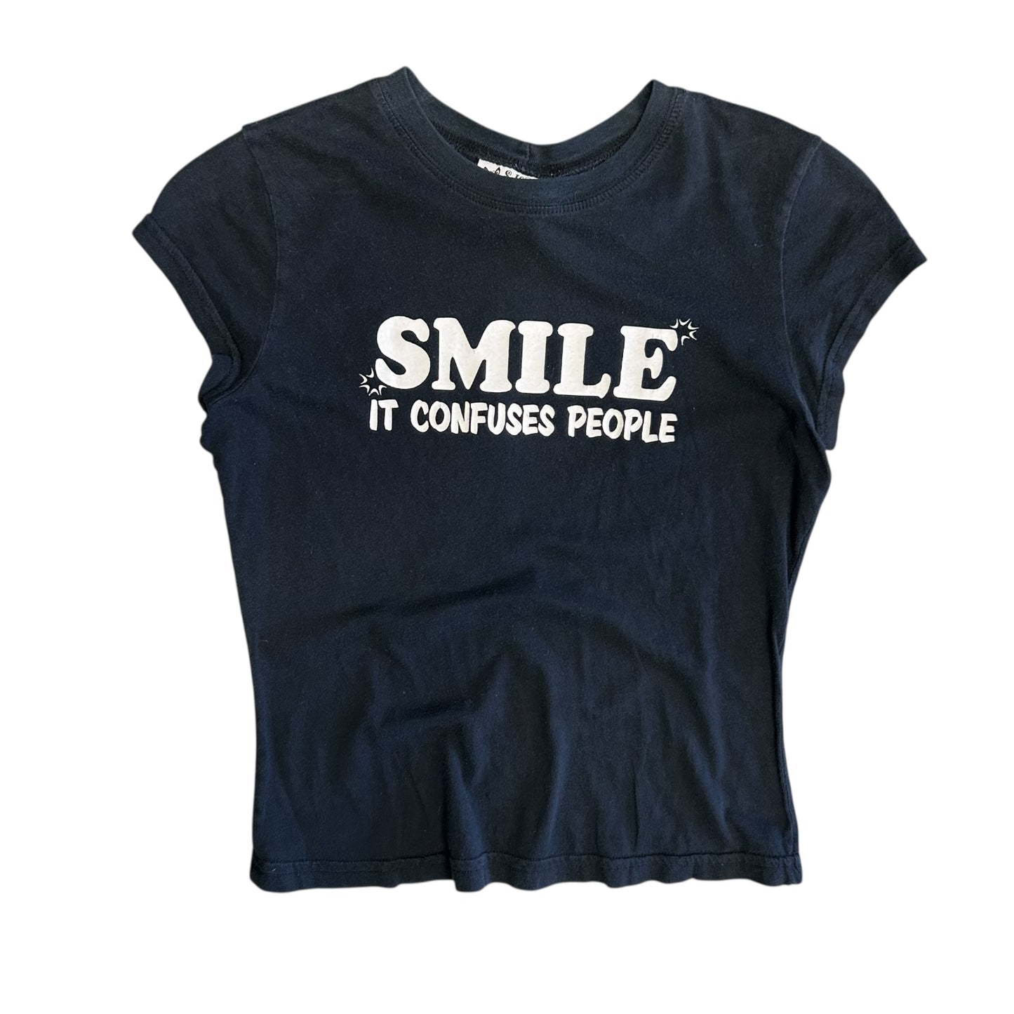 Y2K Women’s Smile It Confuses People Baby Tee