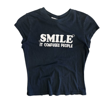 Y2K Women’s Smile It Confuses People Baby Tee