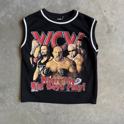 Vintage WCW “Where The Big Boys Play!” Mesh Sleeveless Tee