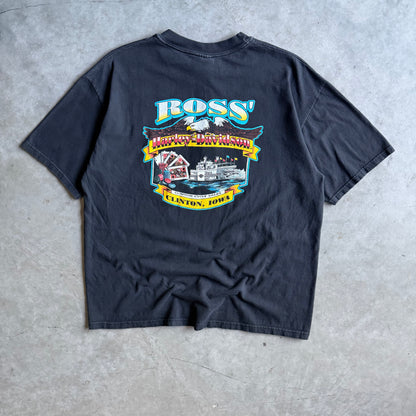 Vintage Ross’ Harley Davidson Flaming Eagle Black Tee