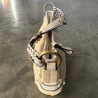 Coach Rattan Basket Hobo With Braided Handle