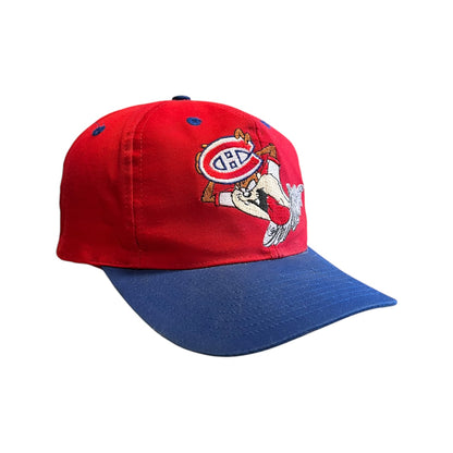 Vintage Taz Canadiens Red Snapback Hat