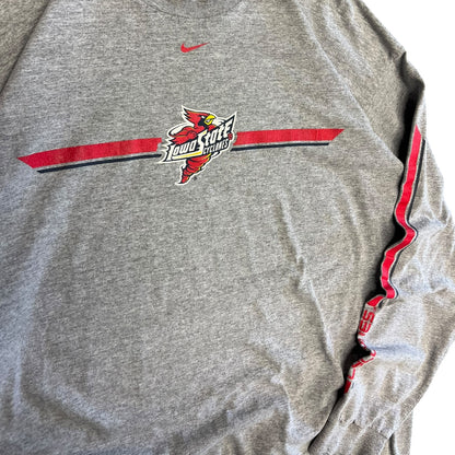 Y2K Grey Nike Iowa State Cyclones L/S Tee