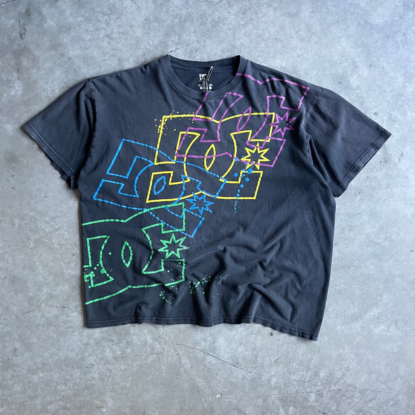 Y2K DC Multi-Color Repeating Logo Print Tee