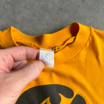 Vintage Artex University Of Iowa Yellow Graphic T Shirt Single Stitch