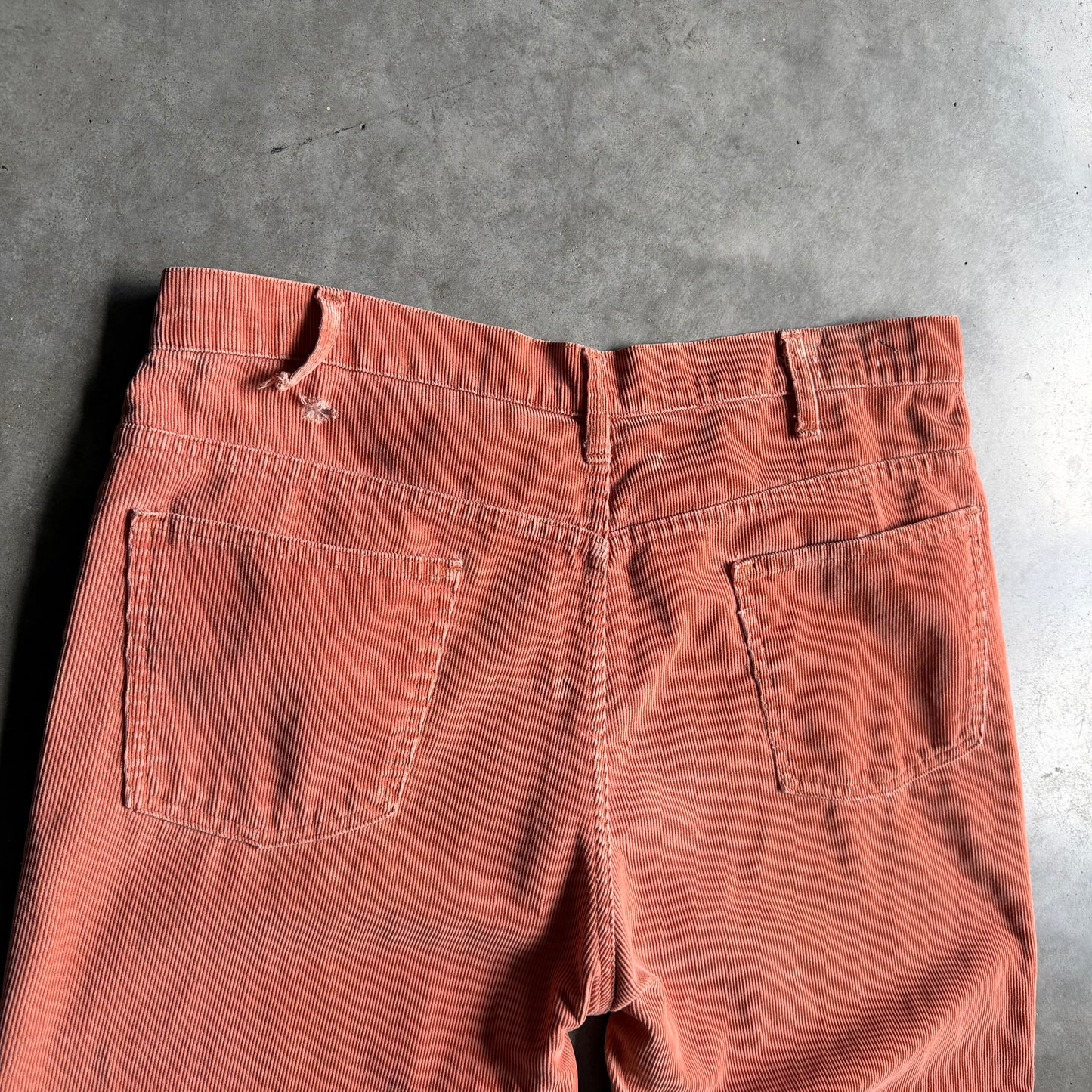 Vintage Levi’s 646 Bell Bottoms Peach Corduroy Exposed Button Fly