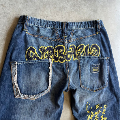 Vintage Marithe Francois Girbaud Kanji Graffiti Baggy Jeans