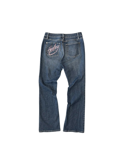 Women’s Y2K Harley Davidson Jeans With Bling
