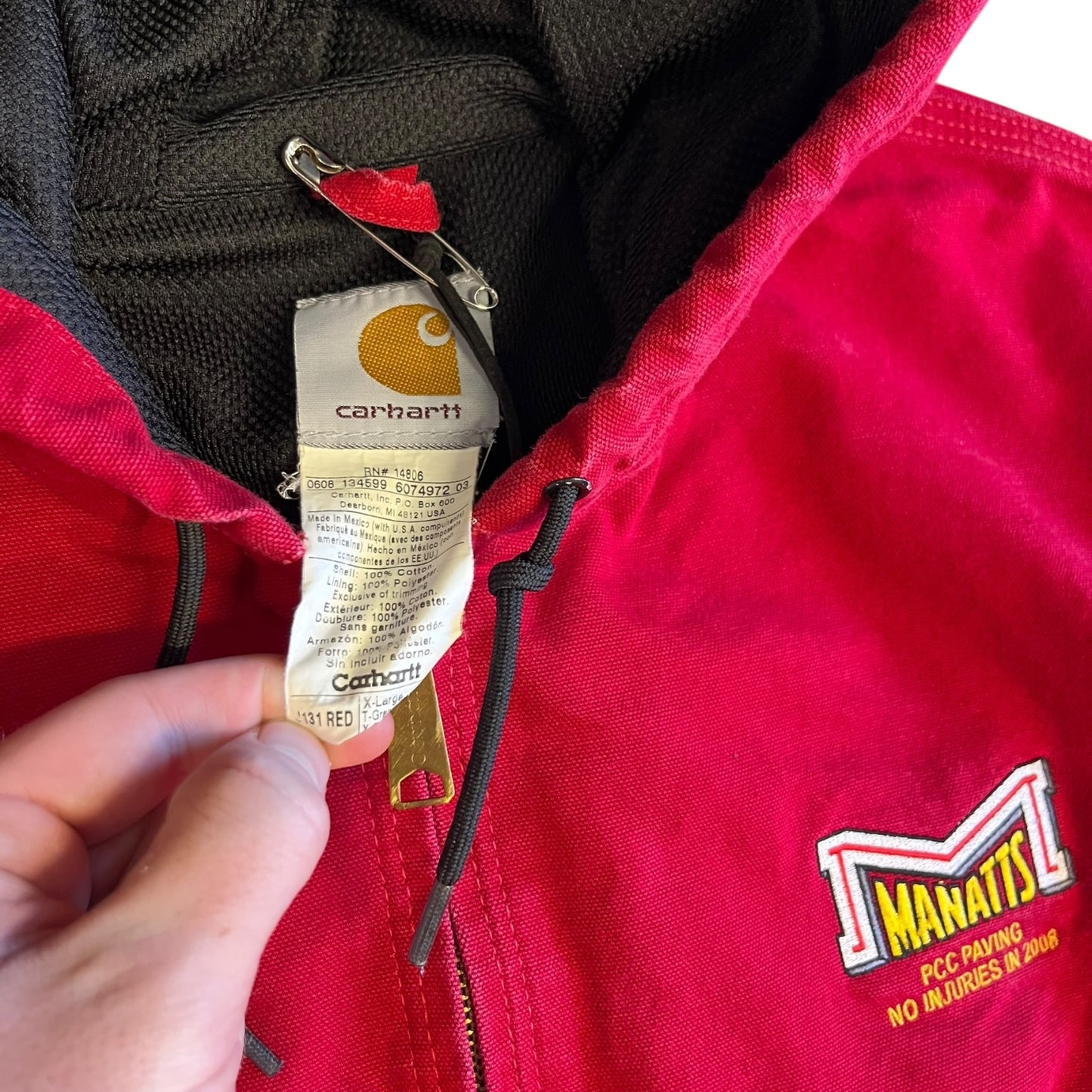 Carhartt ‘J131 RED’ Red Thermal Lined Active Jacket