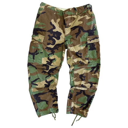 Vintage Woodland Camo Army Surplus Cargo Pants