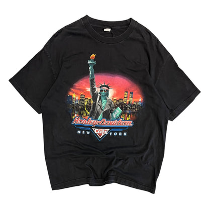 Vintage Harley Davidson Cafe Statue Of Liberty Tee