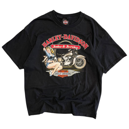 Y2K Harley Davidson Sales & Service Women Tee