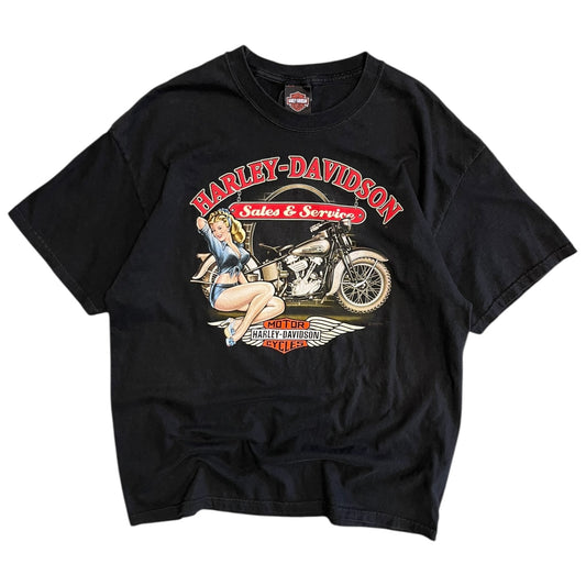 Y2K Harley Davidson Sales & Service Women Tee