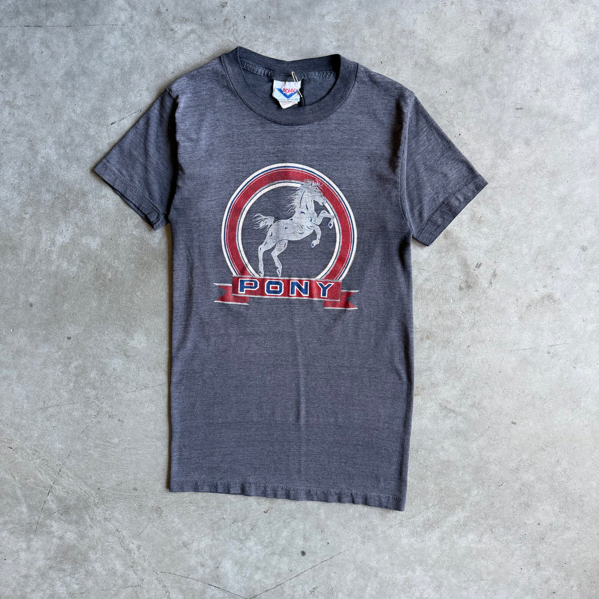 Vintage Pony (Product Of New York) Centered Logo Tee