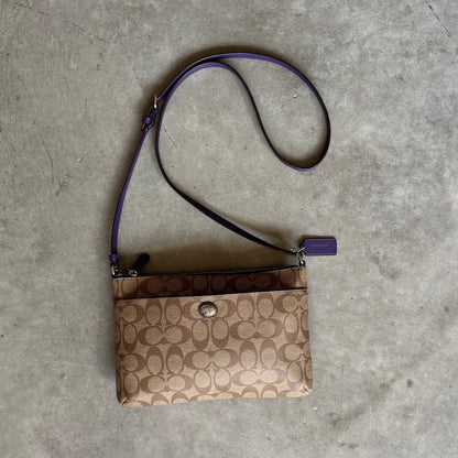 Coach Peyton Signature Crossbody Crossbody Purple