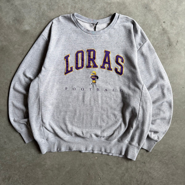 Vintage Loras University Grey Embroidered Crewneck