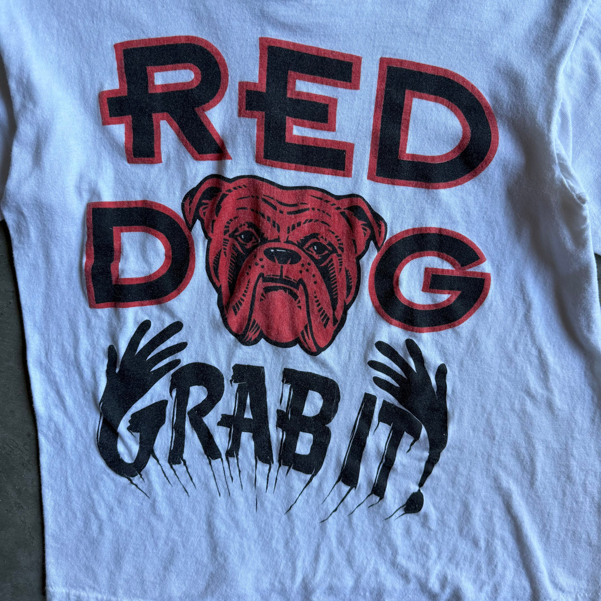 Vintage Red Dog Beer ‘Grab It’ Boxy White Tee