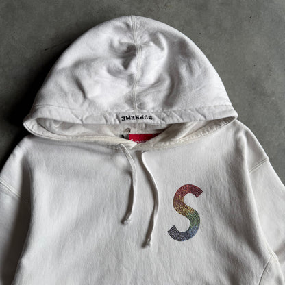 Supreme SS21 Swarovski ‘S’ Logo Hoodie White