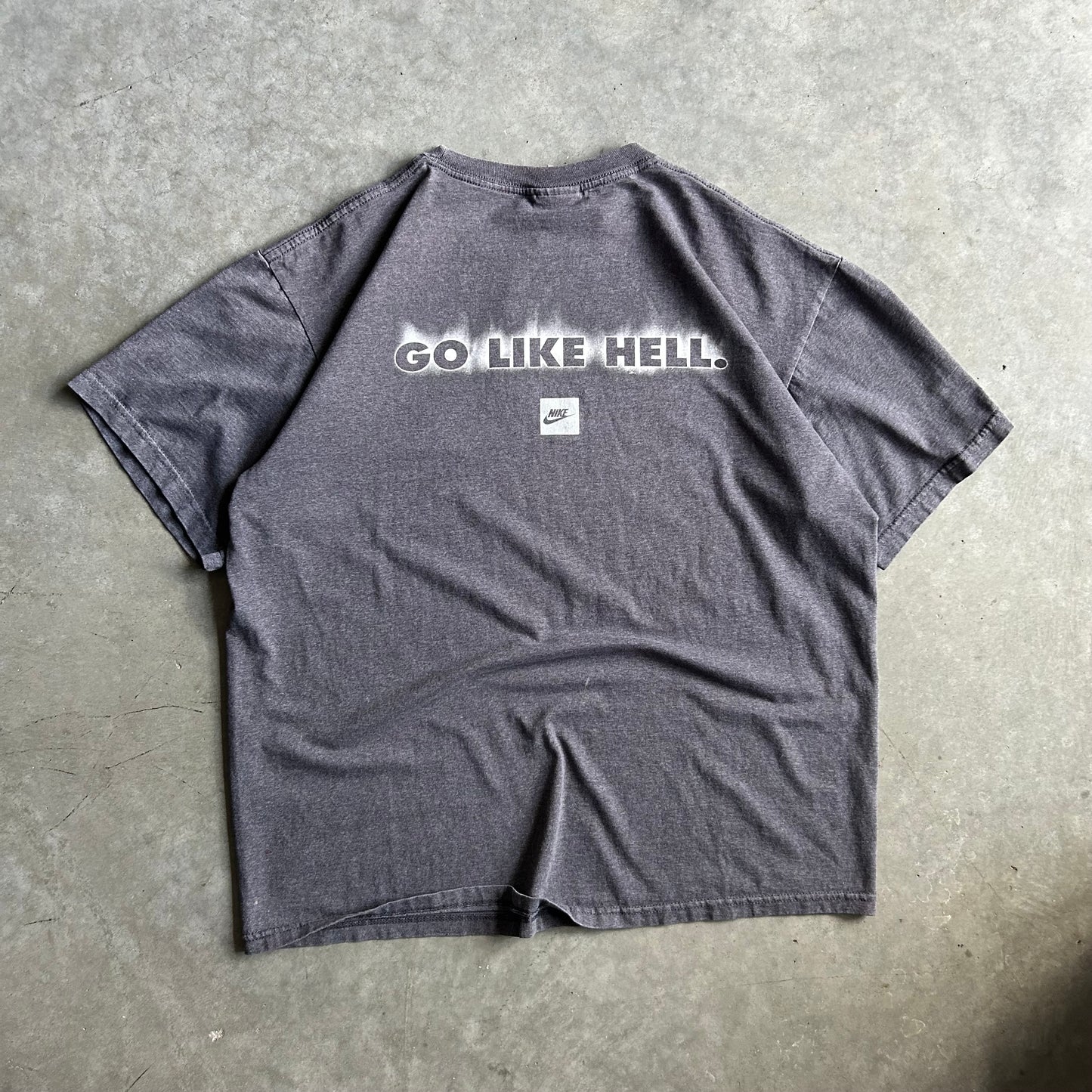 Y2K Nike ‘Go Like Hell’ Paint Splattered Tee
