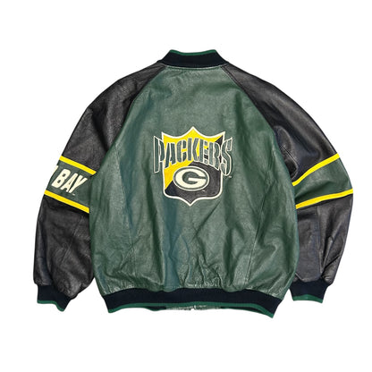 Vintage Green Bay Packers Mirage Leather Jacket